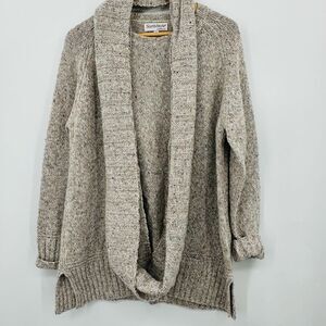 NorthStyle Oatmeal Tunic Sweater Scarf Set Womens Large Fisherman Fall Outfit